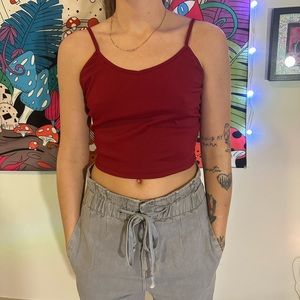 Red Crop Tank